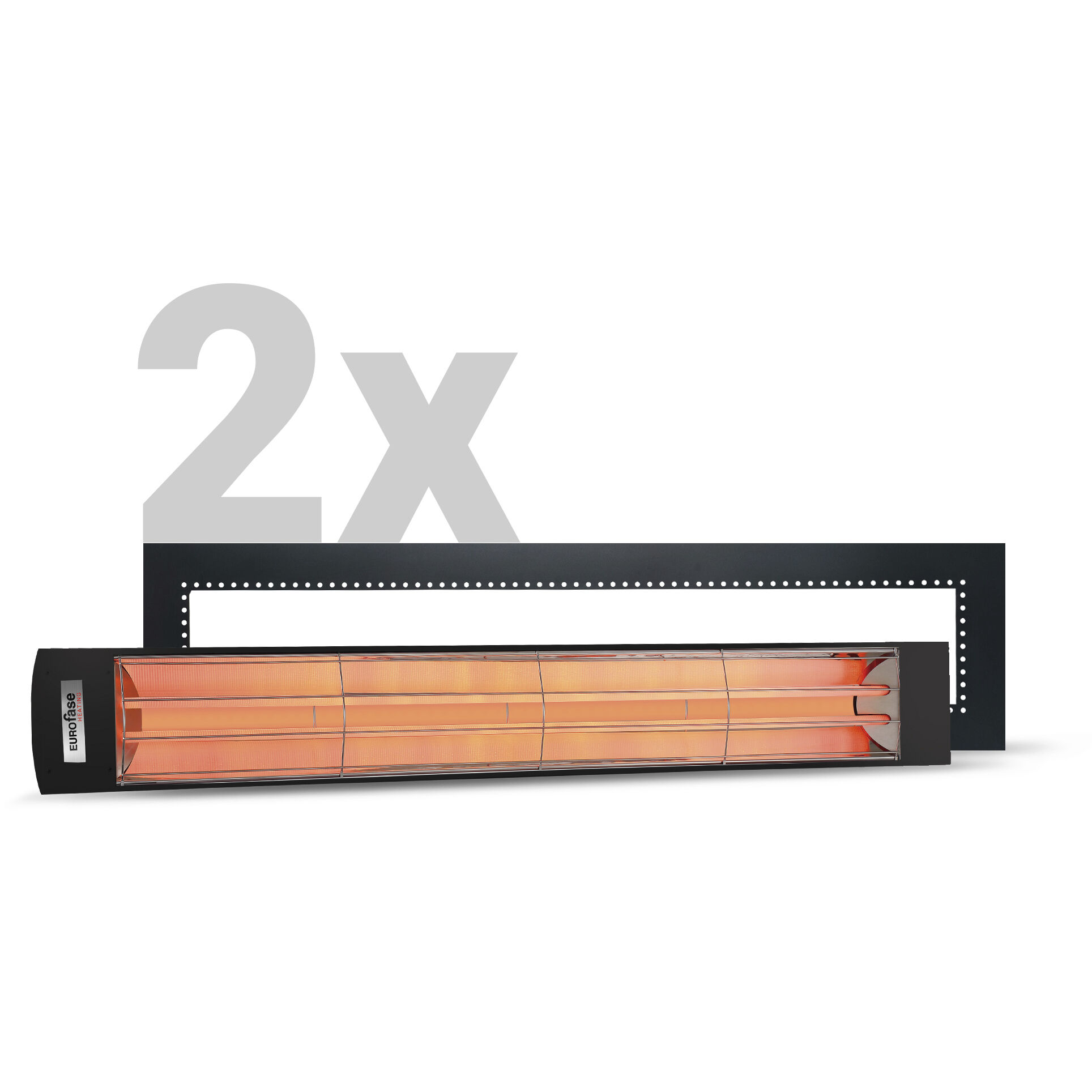EF60 Series Black Electric Patio Heater Bundle